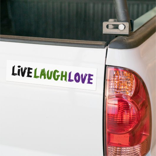 Noodlijdend LIVE LACHEN LIEFDE delen een aantal vr Bumpersticker (Op Truck)