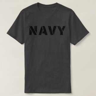 Noodlijdend marineblauw t-shirt