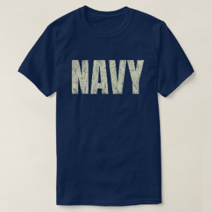 Noodlijdend marineblauw t-shirt