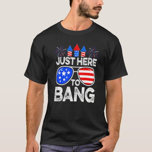Noodlijdend op 4 juli hier om de Amerikaanse vlag T-shirt (Voorkant)