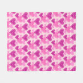 Noodlijdend Roze Hart Fleece Deken (Voorkant (Horizontaal))