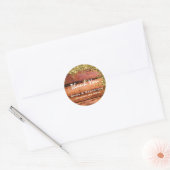 *~* Noodlijdend Verouderd Hout Glitter Generic AP4 Ronde Sticker (Envelop)