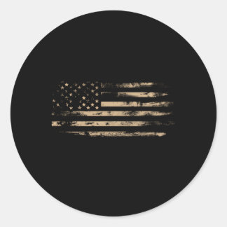 Noodlijdende Amerikaanse vlag Amerikaanse vlaggen Ronde Sticker