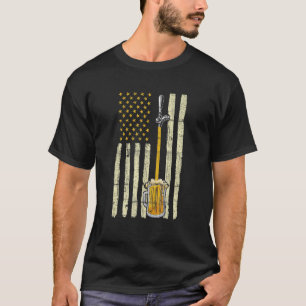 Noodlijdende Amerikaanse vlag Bier Tap Humoristisc T-shirt