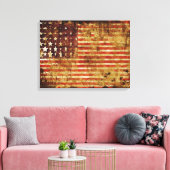 Noodlijdende Amerikaanse vlag Canvas Wrap Afdruk (Insitu (Woonkamer))
