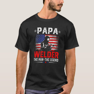 Noodlijdende Amerikaanse vlag Papa Lasser De Legen T-shirt