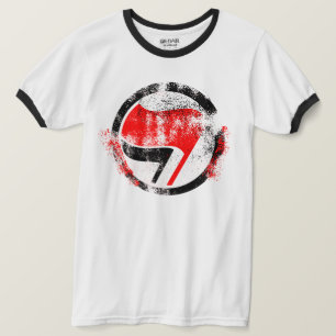 Noodlijdende anti-fascistische actie vlag t-shirt