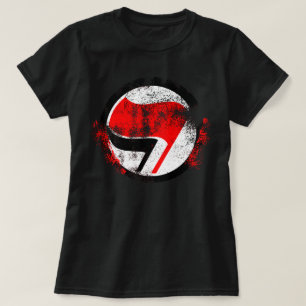 Noodlijdende anti-fascistische actie vlag t-shirt