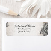 Noodlijdende Antiek  Roos Adresetiketten Etiket (Insitu)