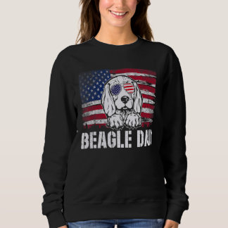 Noodlijdende Beagle Dad USA Vlag Vaderdag Trui