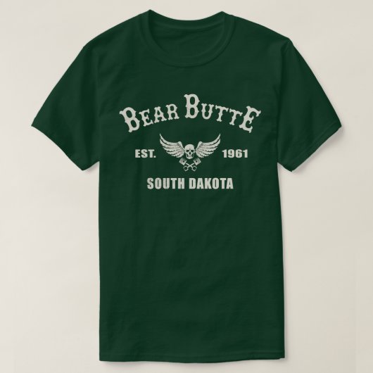 Noodlijdende Beer Butte South Dakota Motorfiets T-shirt (Design voorkant)