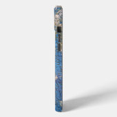 Noodlijdende blauwe verf textuur Case-Mate iPhone case (Achterkant / Links)