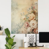 Noodlijdende  Bloemen Poster (Thuiskantoor)