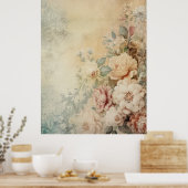 Noodlijdende  Bloemen Poster (Keuken)