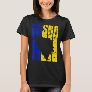 Noodlijdende Bosna Silhouet Bosnië Vlag T-shirt