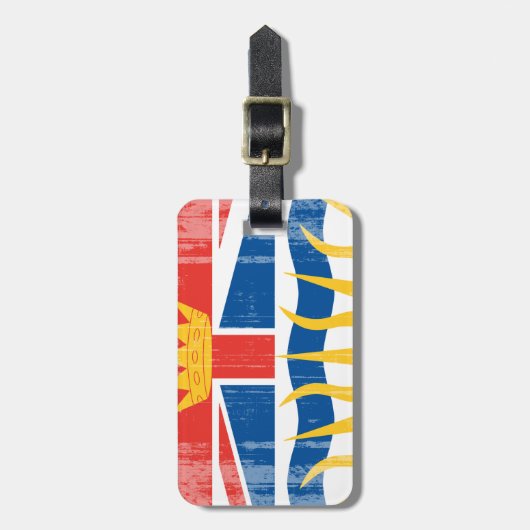 Noodlijdende British Columbia Flag.png Bagagelabel (Voorkant verticaal)