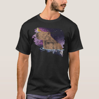 Noodlijdende capibara en vogel Natuur dier knaagdi T-shirt