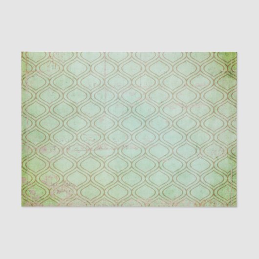 Noodlijdende Groene Art Deco Tissuepapier (Voorkant)