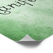 Noodlijdende groene waterverf manifest typografie poster (Hoek)