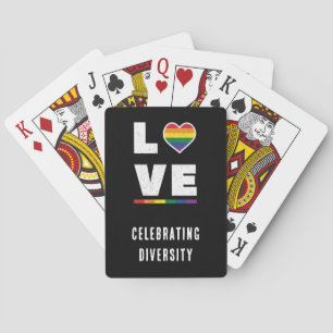 Noodlijdende Grunge Liefde LGBTQ Gay Pride Vlag Pokerkaarten