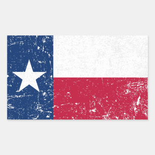 Noodlijdende Grunge Texas Vlag Rechthoekige Sticker