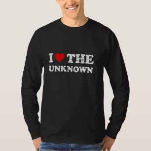Noodlijdende grunge versleten stijl Ik hou van het T-shirt