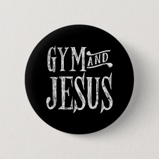 Noodlijdende Gym en Jesus Christelijke Workout Ronde Button 5,7 Cm