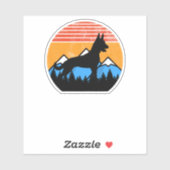 Noodlijdende  herder Mali Dutchie Dog Sticker (Vel)