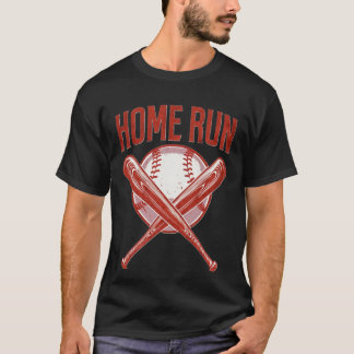 noodlijdende Home Run Baseball Graphic T-shirt