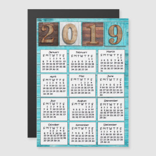 Noodlijdende Hout 2019 Kalender Magnetische Uitnodiging