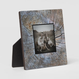 Noodlijdende houtnerf rustiek boomringpatroon fotoplaat