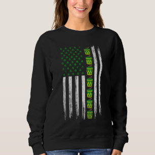 Noodlijdende Ierse Amerikaanse vlag Drums St Patri Trui