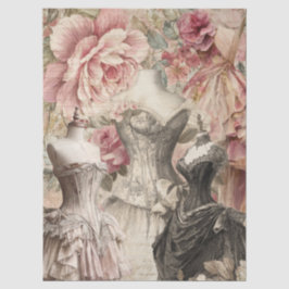 Noodlijdende  Kleding Collage & Roze Rozen Tissuepapier