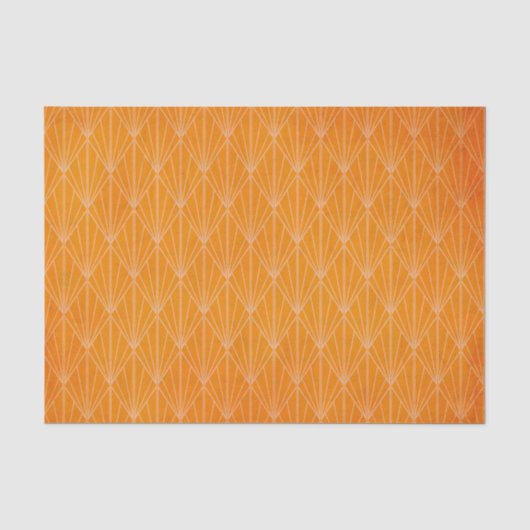 Noodlijdende Oranje Retro Art Deco Tissuepapier (Voorkant)