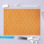 Noodlijdende Oranje Retro Art Deco Tissuepapier (Craft)