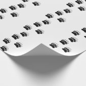 Noodlijdende oude papieren print zwart Beren poten Cadeaupapier (Hoek)