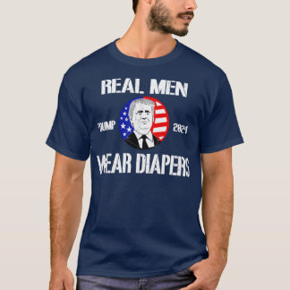 Noodlijdende Retro Echte Mannen Draag Luiers 202 T-shirt