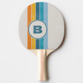 Noodlijdende Retro Rainbow Dark met Initiaal Tafeltennisbatje (Voorkant)