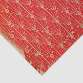 Noodlijdende Rode Art Deco Tissuepapier (Detail)