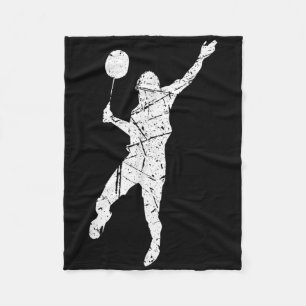 Noodlijdende Sport Badminton Speler Sportief Famil Fleece Deken