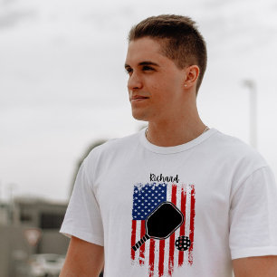 Noodlijdende sterren en strepen Vlag bewerkbare na T-shirt