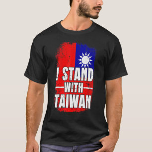 Noodlijdende Taiwanese vlag Ik sta met Taiwanese v T-shirt