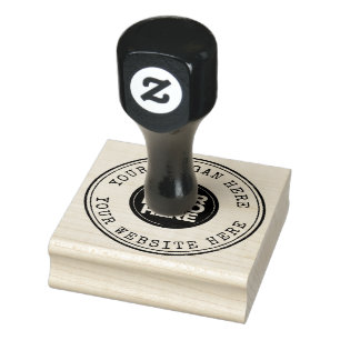 Noodlijdende  Typewriter Ronde Logo Rubberstempel