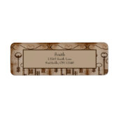 Noodlijdende Victoriaans Antiek Skeleton Keys Etiket (Voorkant)