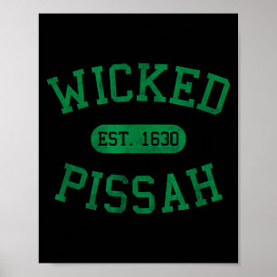 Noodlijdende vintage gemeen ah Boston Ma grap Bost Poster