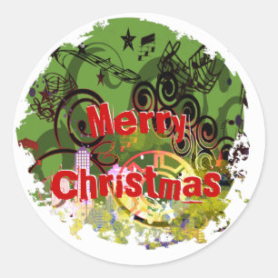 Noodlijdende vrolijke kerst Stickers - Gepersonali