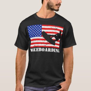 Noodlijdende Wakeboarding USA American Flag T-shirt