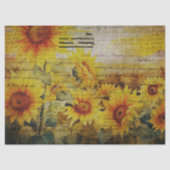 Noodlijdende zonnebloemen Decoupage Tissuepapier (Voorkant)