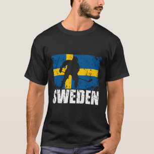 Noodlijdende Zweden Hockey Zweedse Vlag Speler Fan T-shirt