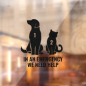 Noodpakket Decale hulp nodig om huisdieren te help Raamsticker (Vel 2)